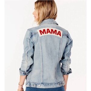 Ingrid & Isabel “MAMA” Denim Jacket, Size Small